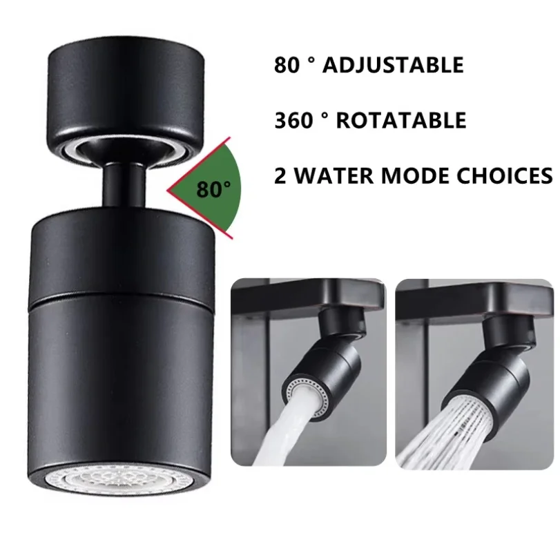 360°Universal Kitchen Faucet Anti-splash Aerator Bathroom Tap Rotatable Faucet 2 Mode Tap Nozzle Bubbler Kitchen Sink Faucet