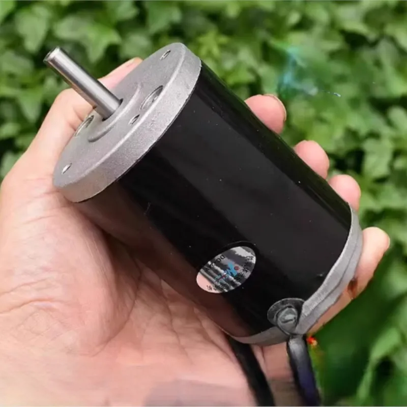 Silent High Torque DC24V-36V Ferrite Permanent Magnet DC Motor Ball Bearing Compensating Carbon Brush