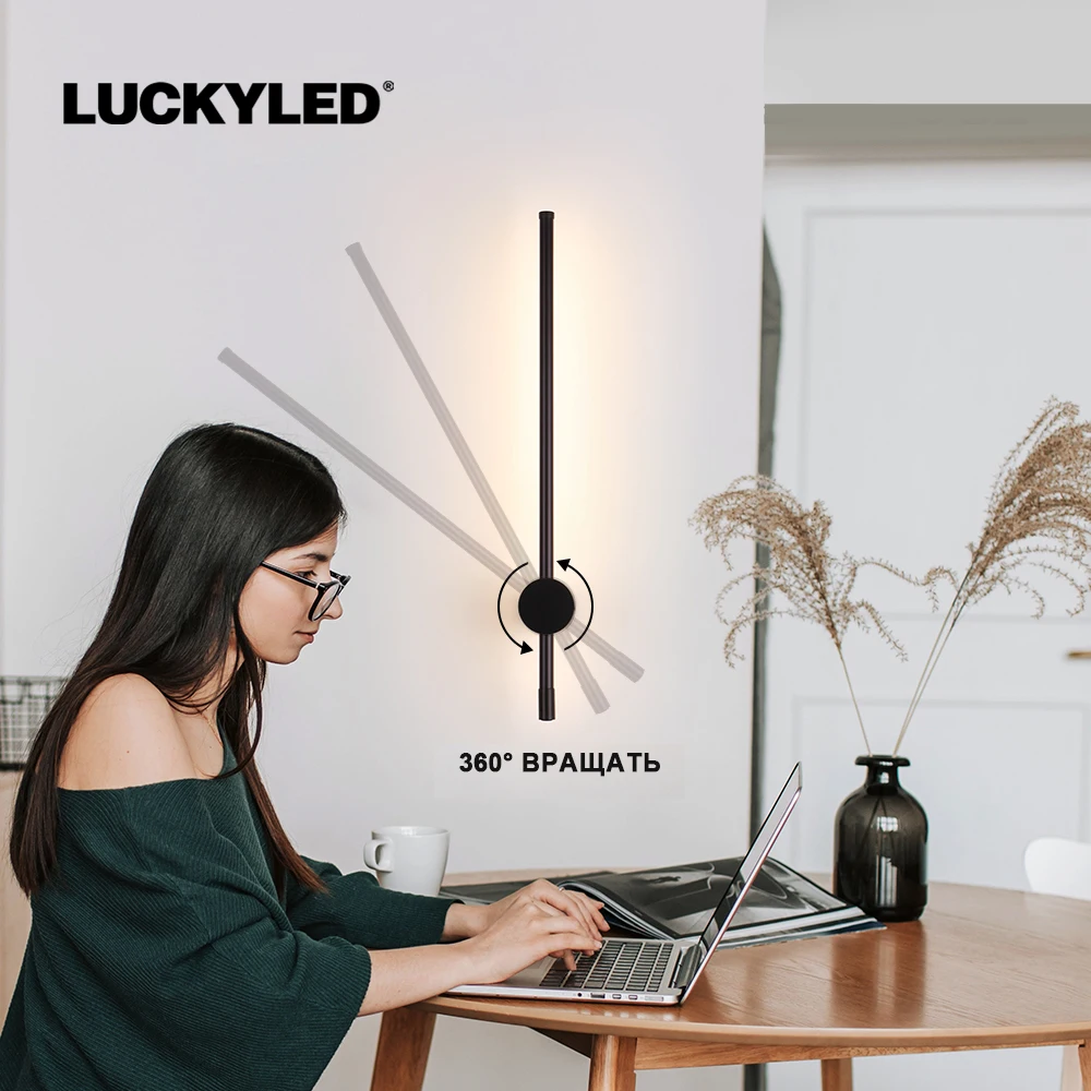 LUCKYLED-Applique Murale Moderne à LED avec Joli à Bouton, Luminaire d\'NikLong de 100cm et 120cm, Idéal pour une Chambre à Coucher ou un oral et