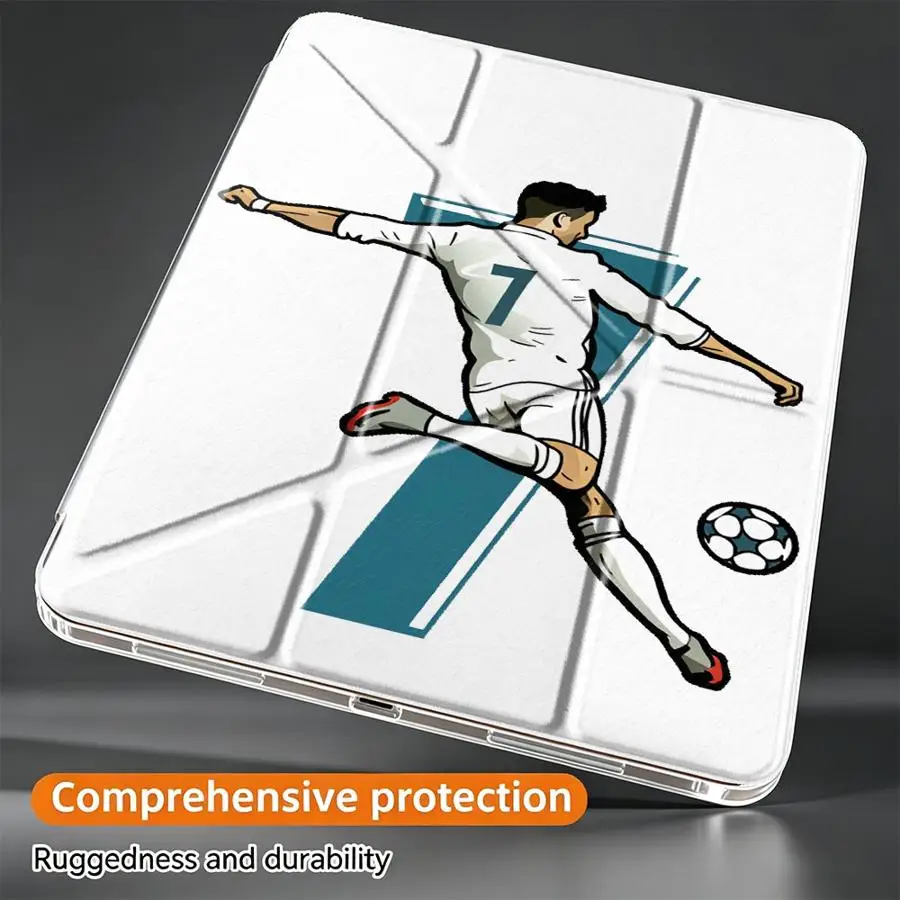 Football 7 Tablet Case For iPad Pro 13 2025 2026 Air 8 M2 M3 3 10th Gen 11th 12th Mini 7 6 5 9th With Pen Slot Cover 4
