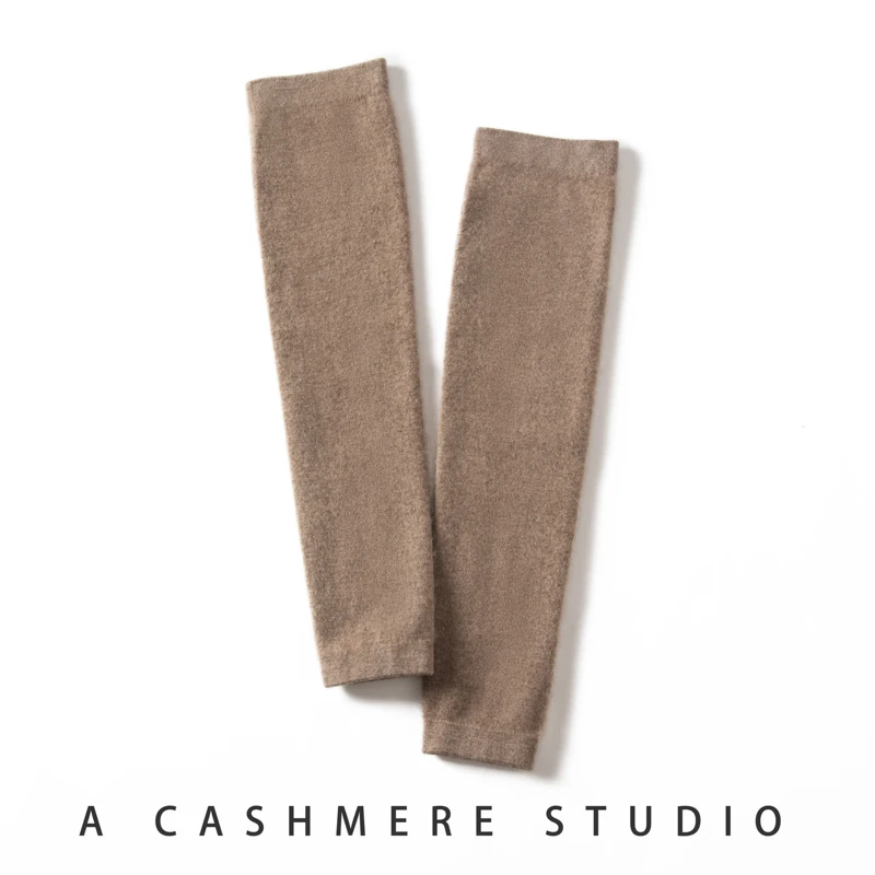 New 100% Cashmere Knitted Women Solid Leg Warmers Warm Knee High Socks Winter Leg Warmer Socks Warm Boot Cuff Long Socks
