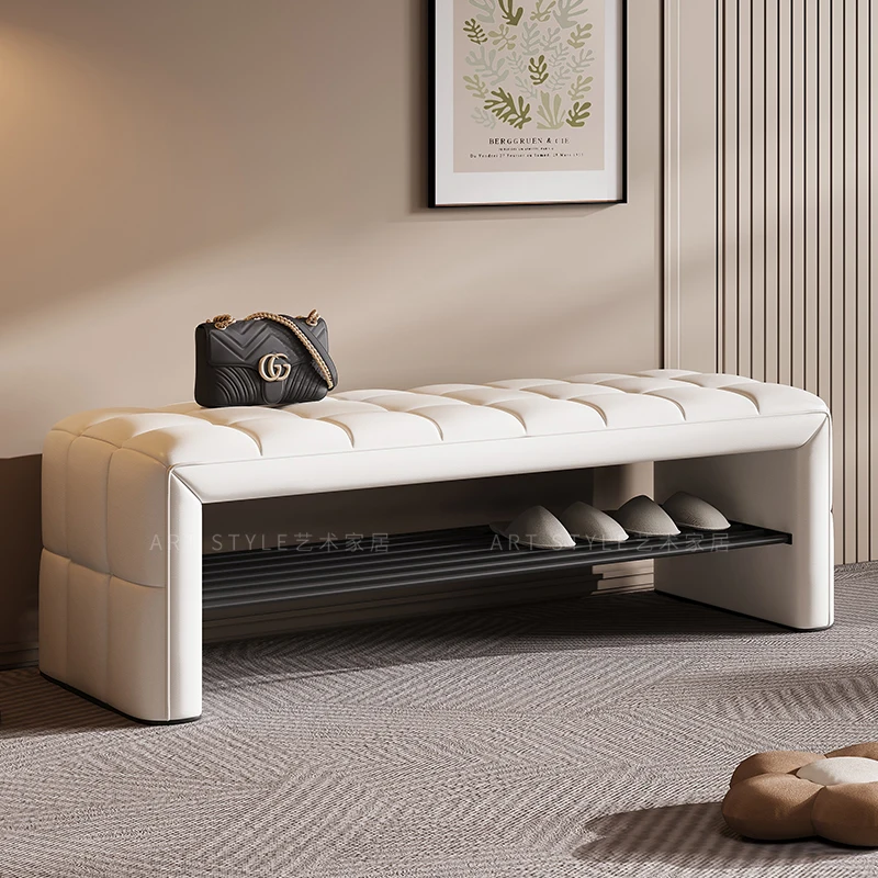 

Modern Bedroom Shoe Shelf Designer Seat Minimalist Entrance Hall Seat Storage Shoe Shelf Metal Vertical Muebles Home Furniture