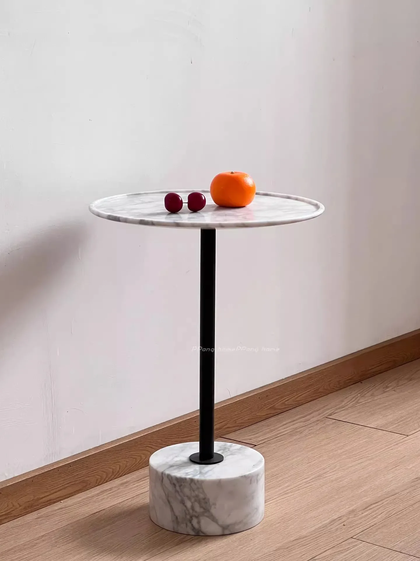 Natural Marble Small Side Table Light luxury High level sense Round Shape Small Tea Table Living room Sofa Small Round Table