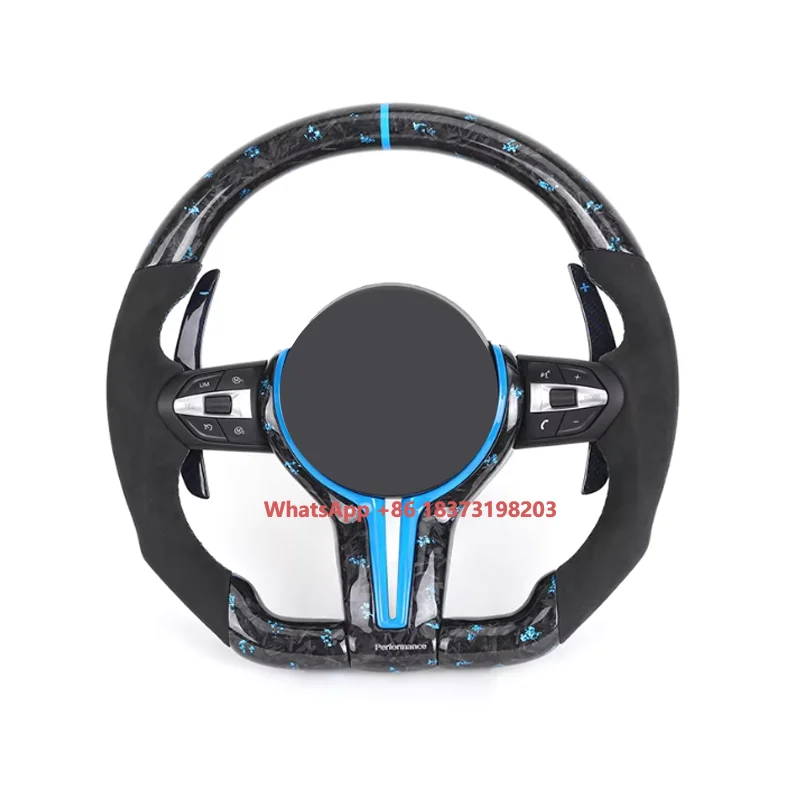 

Half Alcantara Blue Forged Carbon M Performance Steering Wheel for M2 M3 M4 M5 M8 F92 F80 F82 F87 F90 F10 F30 F20 F32 X5 F15