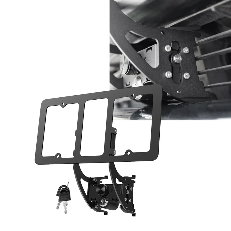 License Plate Holder For Tesla Model 3/Y 2017-2023 With Anti-Theft Features Front License Plate Bracket Mounting Kit Parts