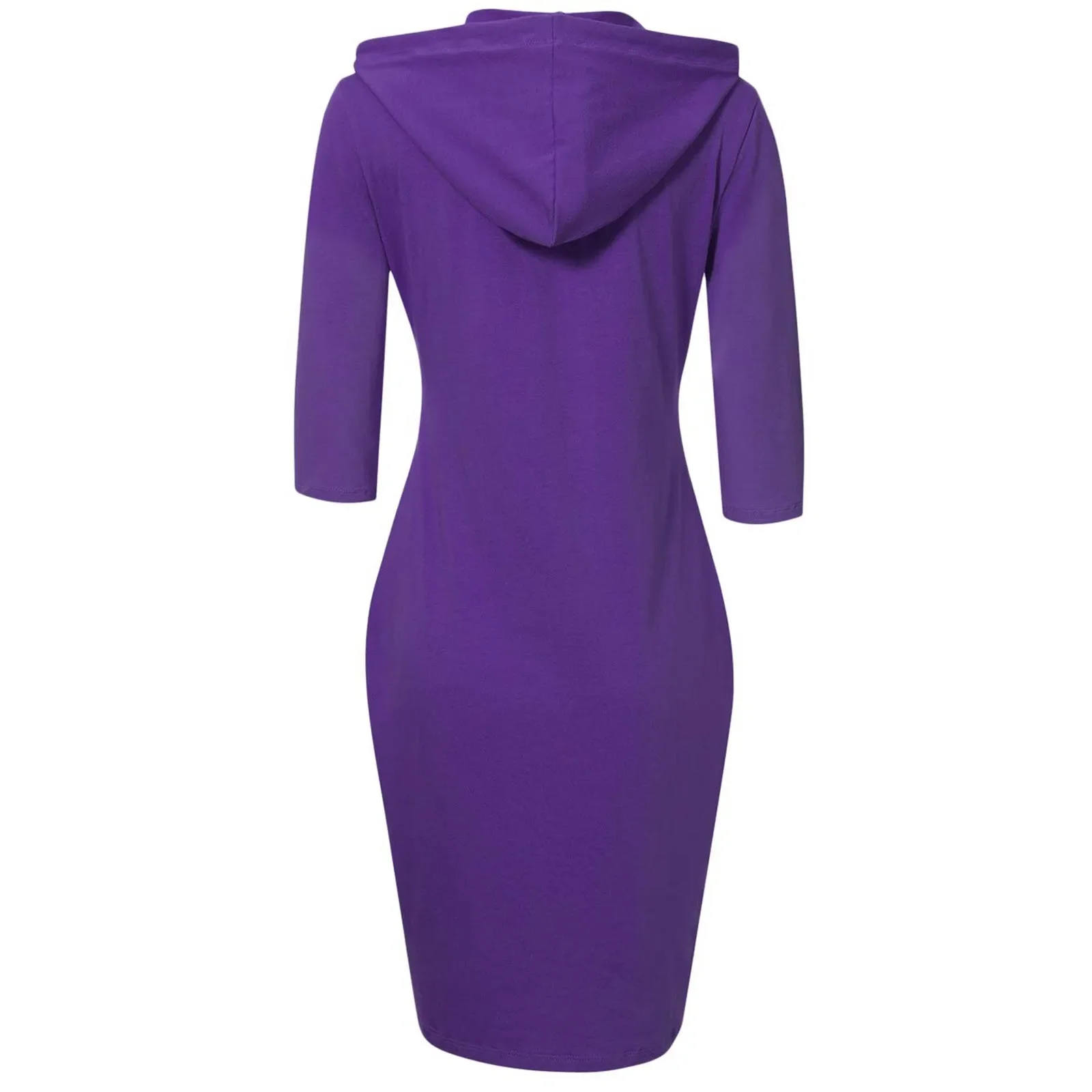 Women Hoodies Winter Dresses Women Solid Color Long Sleeve Sweatshirts Bodycon Autumn Dress Women Robe Femme Knee Length Dress