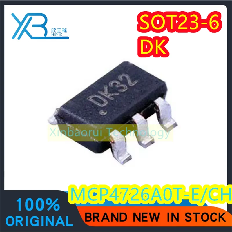 (5/20pieces) MCP4726A0T-E/CH MCP4726 SOT-23-6 Parts Mark DK** DK 12-bit single output DAC chip New original Electronics spot