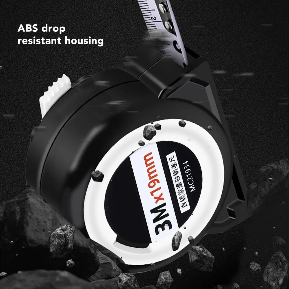 Self-Locking Self Locking Tape Measure Carbon steel High Accuracy Retractable Tape Measure 3meterx19mm Retractable