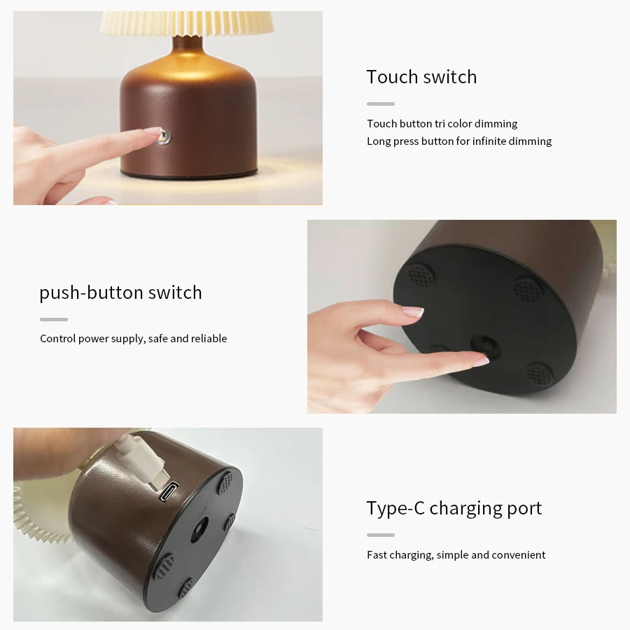 ベッドサイドランプ 寝室用 小型ナイトライト ホームステイ雰囲気ライト LEDライト 調節可能な明るさ 環境装飾