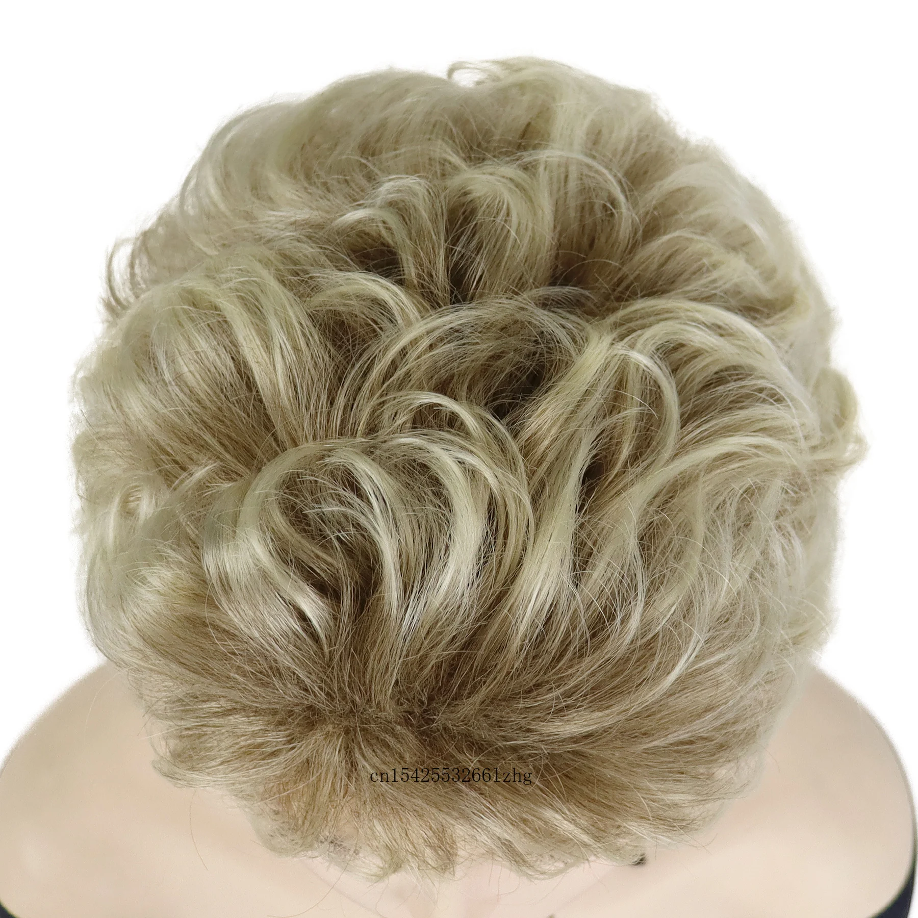 GNIMEGIL Synthetic Women's Wigs Curly Short Wigs for Women Blonde Ombre Wig Female Daily Cosplay Grandmother Mommy Wig Natural