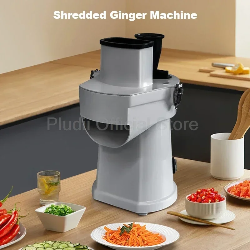 

Excellent Top Quality200W Commercial Electric Ginger Slicer Multifunctional Vegetable Cutter Food Prep Machine Chili Shredder Fo