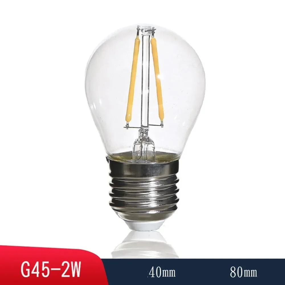 Lampadina LED 180-240V 1PCS 1X 2700K 2W/4W/6W Trasparente E27 G45 Luce Nostalgia Retro Trasparente Bianco Caldo di Alta Qualità