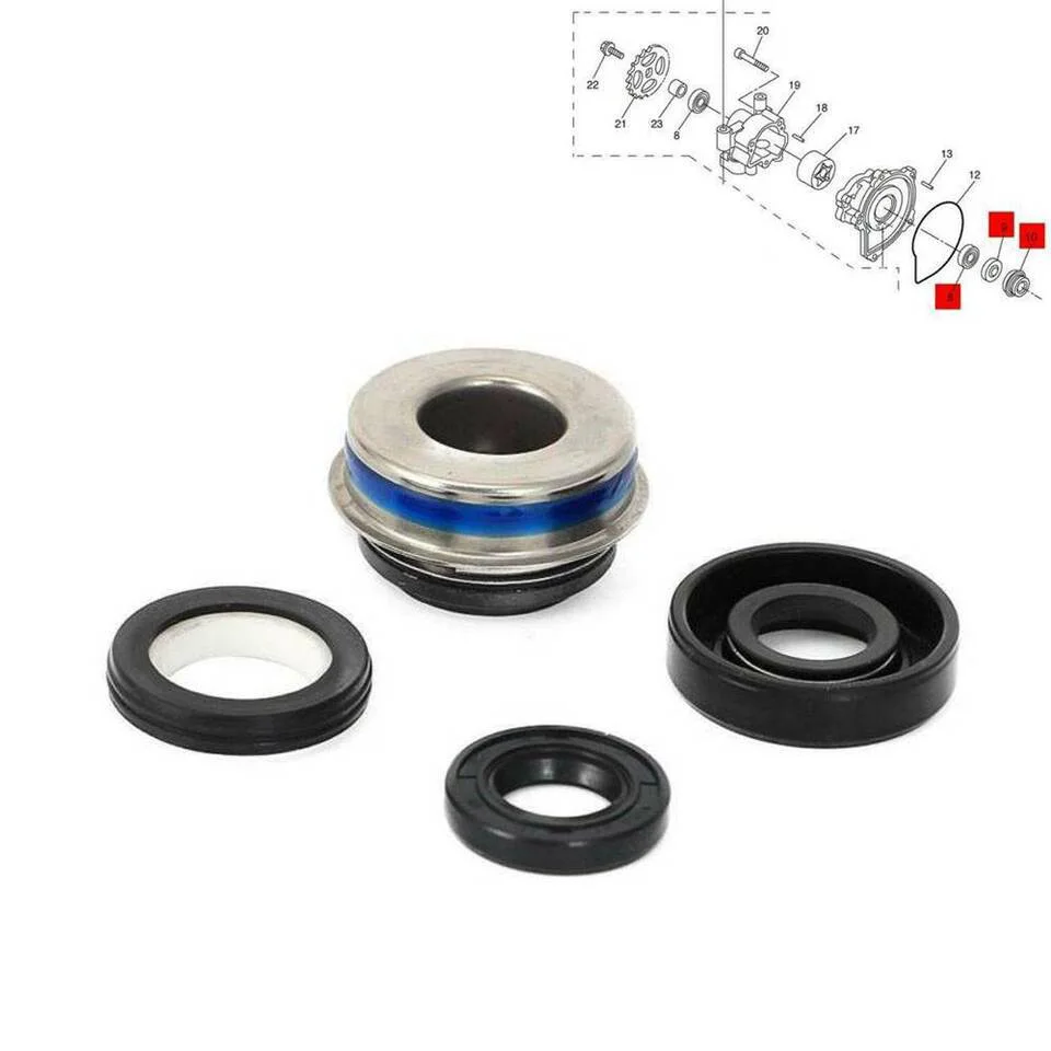 4PC Engine Water Pump Mechanical Oil Seal Gasket Kit for Yamaha YZF-R1 FZ1 FZ6 YZF-R6 Venture 750