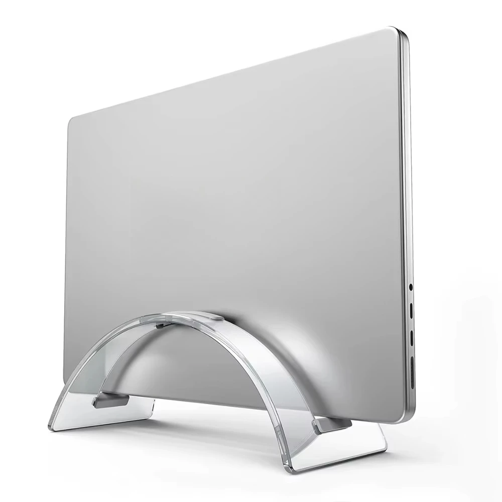 

20pcs Acrylic Vertical Laptop Stand SpaceSaving Clear Desktop Organizer Ergonomic Holder For Ipad MacBook And Notebook Computers
