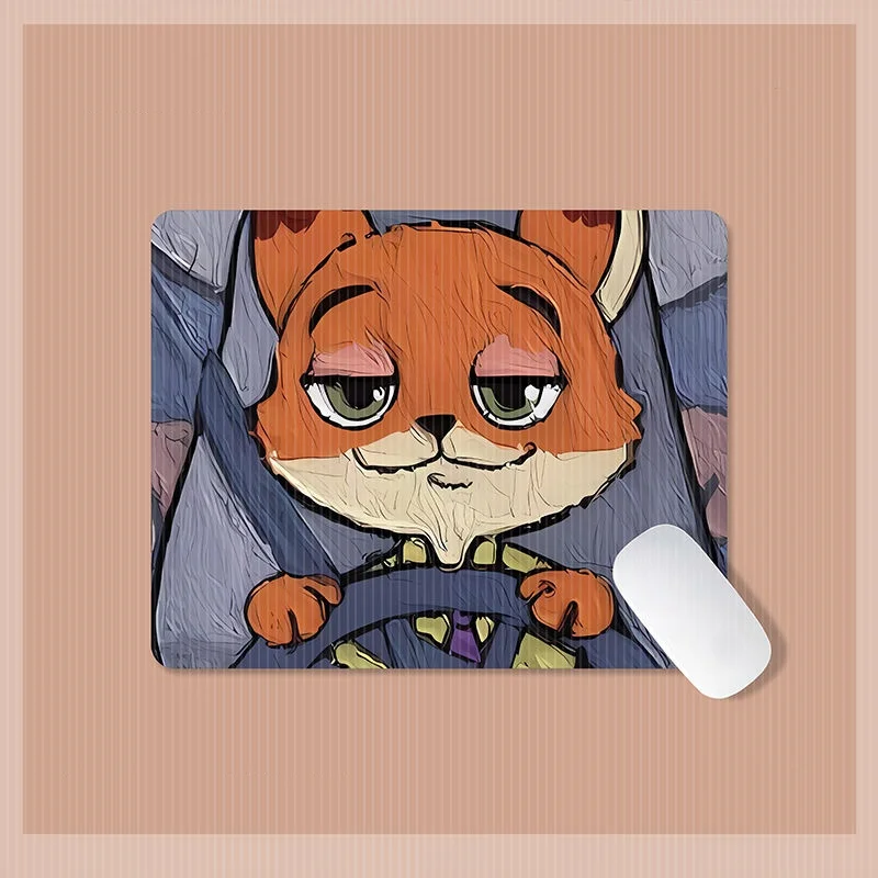 Disney Zootopia Judy Hopps Nick Wide Cartoon Cute Creative Oil Painting Graffiti Office Desktop Mouse Pad Couple Desk Mat Gift