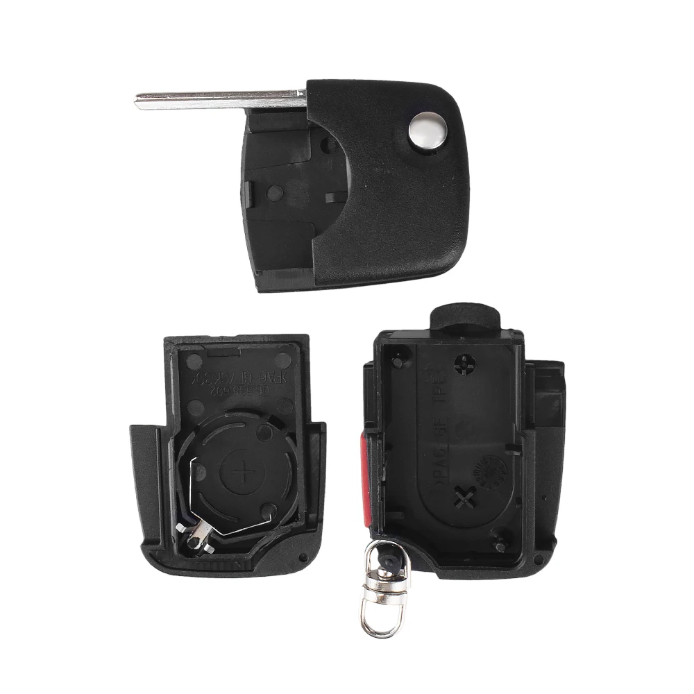 KEYYOU 2 +1 Panic Folding Flip Remote Key Shell Fit For Audi A3 A4 S4 Uncut Blade Fob Case Cover 3 Buttons