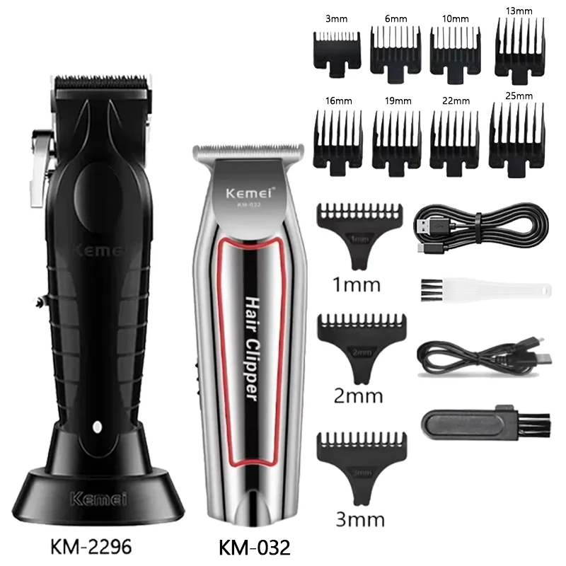 

Машинка для стрижки волос Kemei KM-2296 KM-032 KM-1102, мужской электрический триммер для волос, профессиональная машина для стрижки волос для мужчин