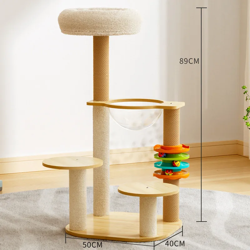 

Castle Climbing Cat Tower Modern Stairs Wooden Scratcher Cat Tower Things Goods Scratcher Mat Rascador Para Gato Things For Cats