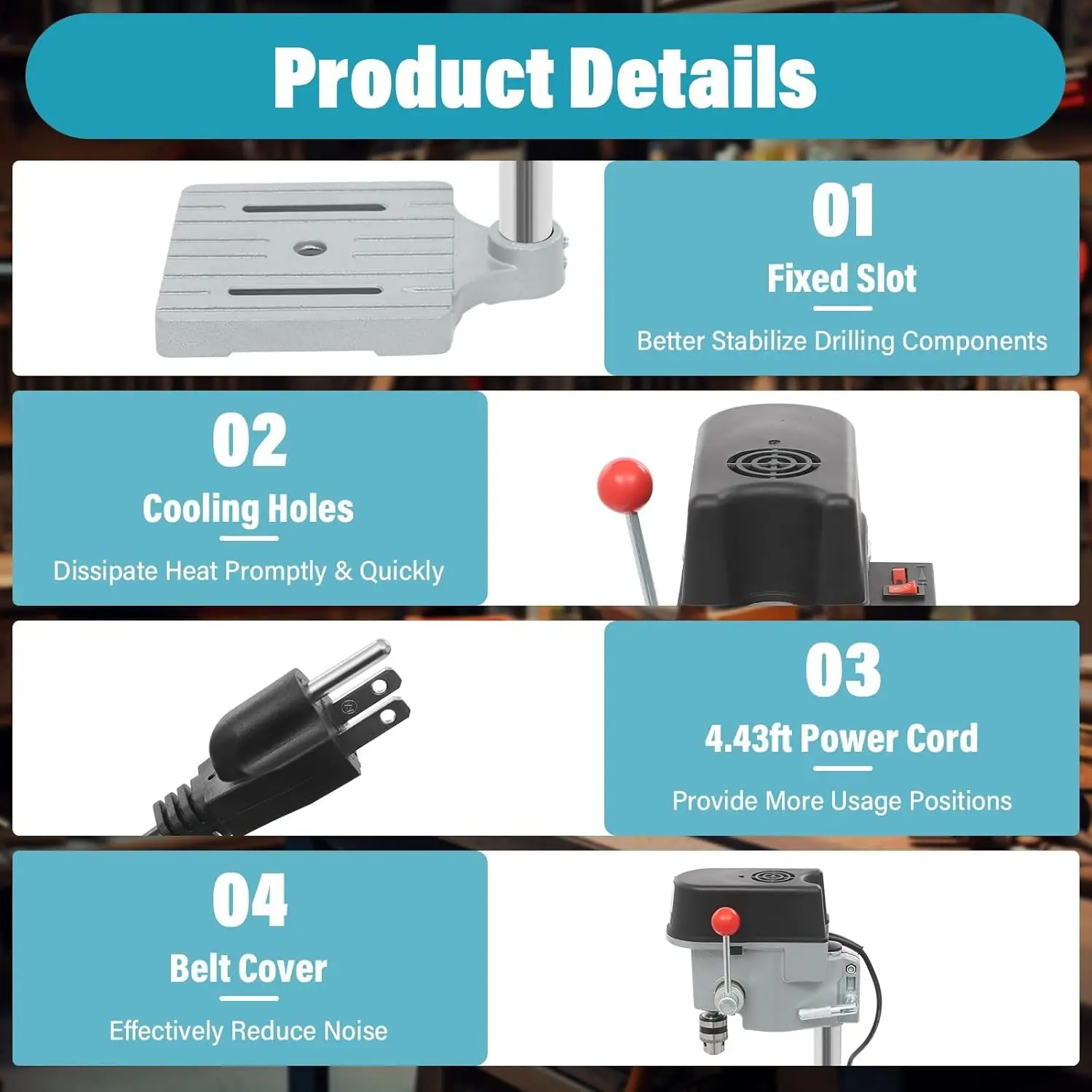 Mesin Bor Perhiasan Portabel 340W Kecepatan Dapat Diatur 0-16000 RPM Mesin Bor Meja untuk Logam Kayu Perhiasan Kerajinan DIY