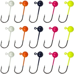 50 pz testa tonda Jig Head ganci accessori da pesca perfetti per acqua salata e pesca d'acqua dolce Jig ganci Lure Fishing nuovo 2024