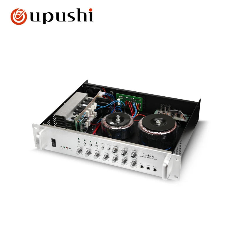 Oupushi 400W surround sound-versterker 4-zone 2-kanaals studioversterker