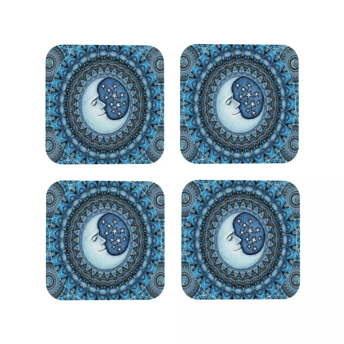 Mandala Tarot Coasters Coffee Mats Set of 4 Placemats Cup Tableware Decoration & Accessories Pads for Home Kitchen Dining Bar