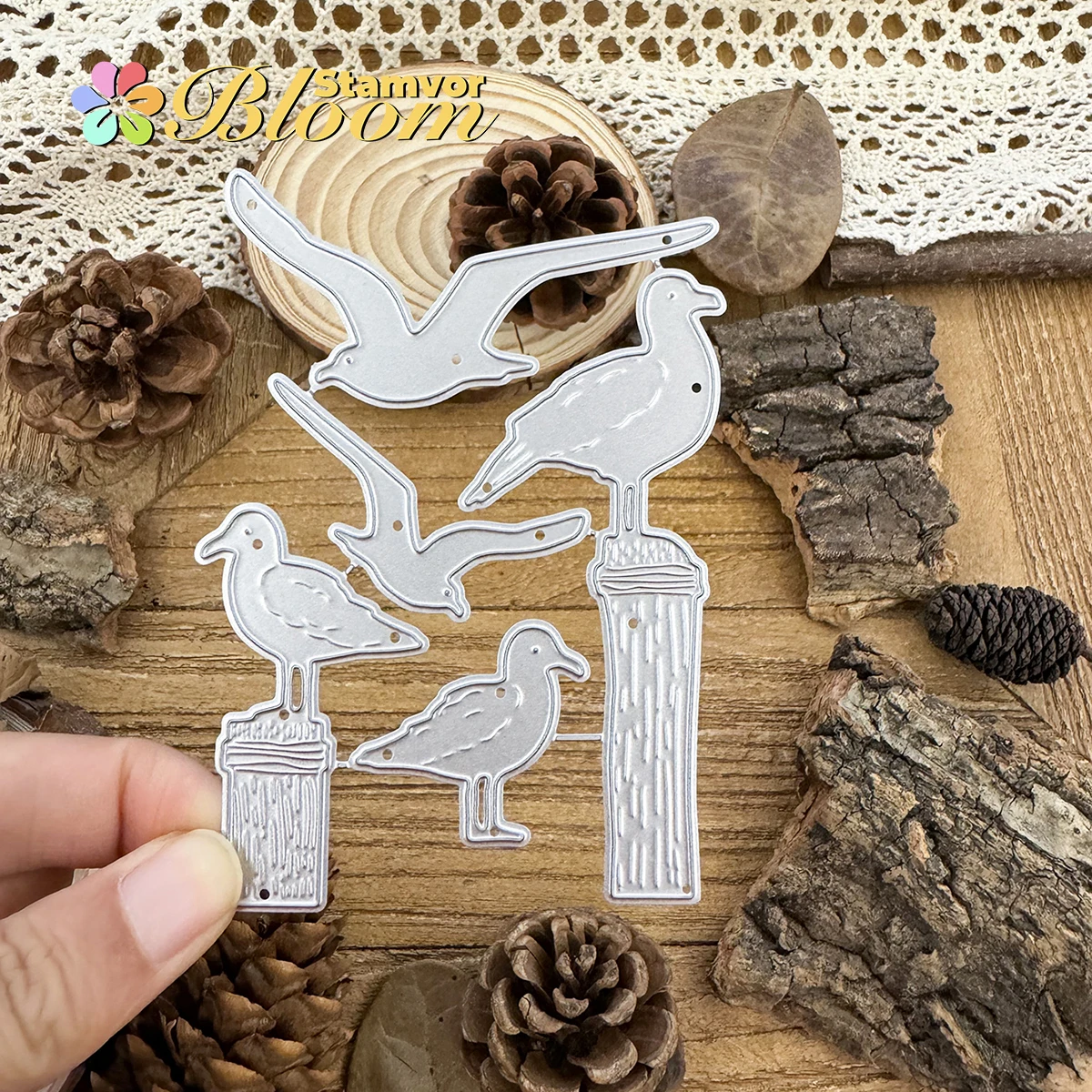 Original Lovely Seagulls Metal Cutting Dies Scrapbooking Decorative Embossing