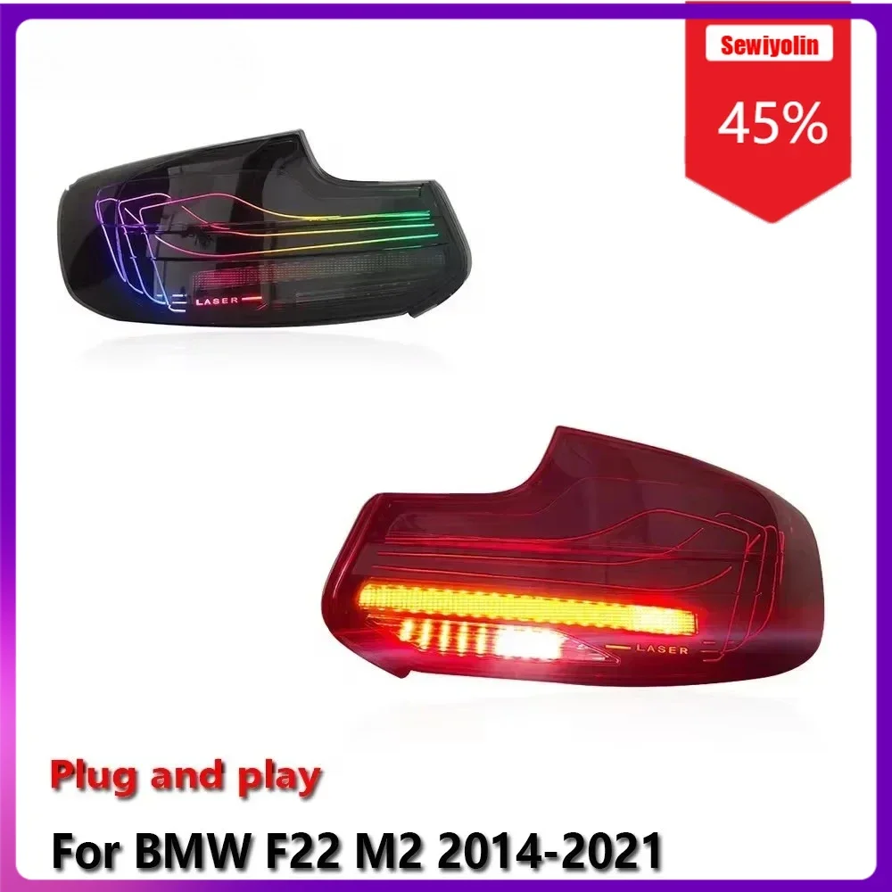 

Sewiyolin Автомобильные светодиодные фонари в сборе для BMW F22 M2 2014-2021 Авто задние противотуманные DRL Тормозной указатель поворота Plug And Play