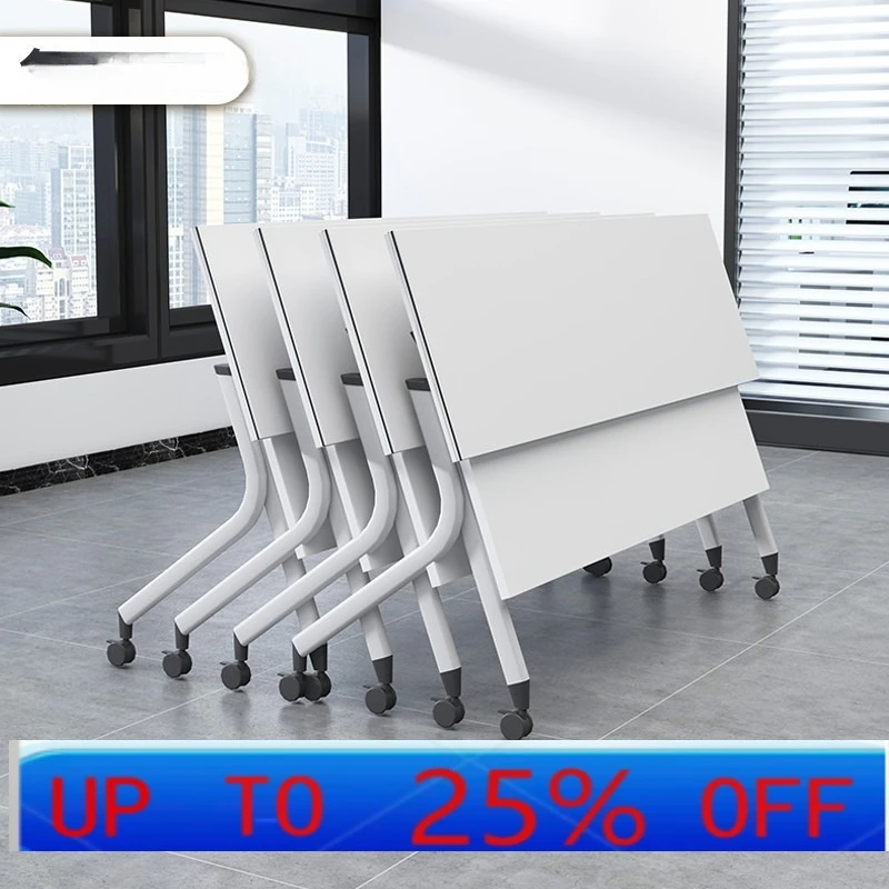 

LMM movable folding training institution strip folding conference table and chair combination