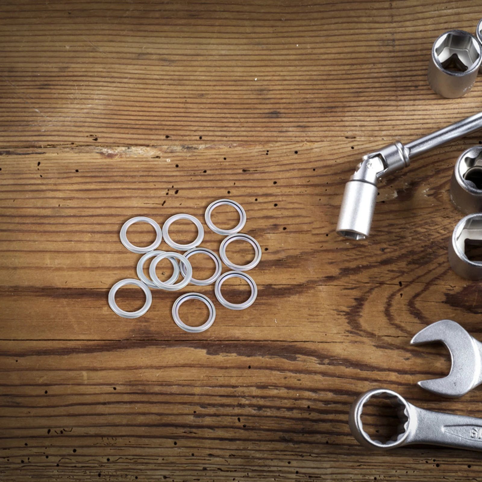 

10 Pcs Engine Oil Drain Plug Gasket Washers Gaskets Accessories for Car