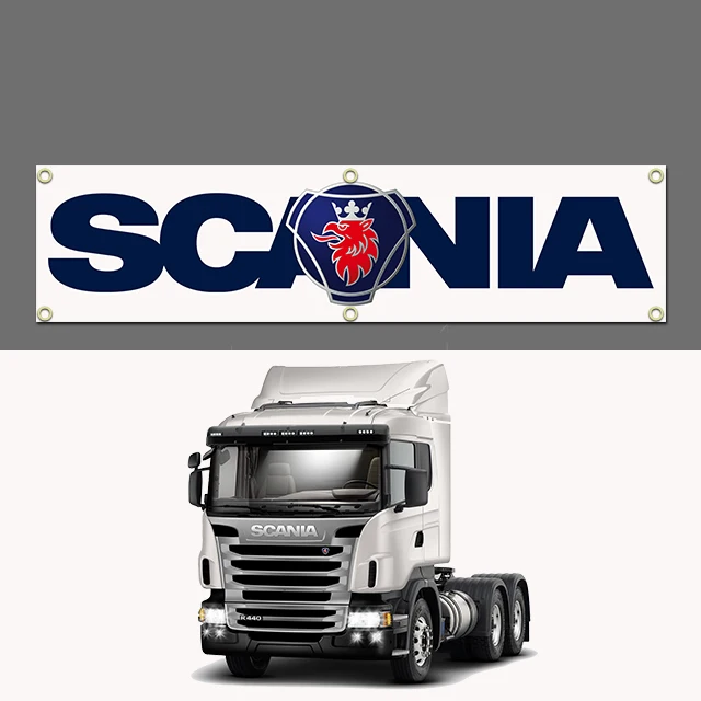 2024 Large Size 60x240cm Fashion S-Scanias Flag Polyester Printed Car Banner For Decor