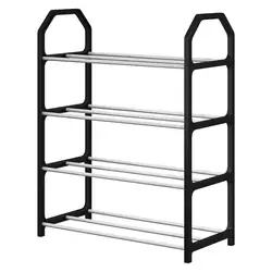 Shoe Rack Vertical Shoe Rack Shelf 4 Tier Space Saver Shoe Rack Shoe Shelf Storage Organizer Large Capacity Free Standing Shoe