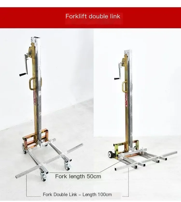 Manual Unloading Lifting Handling Stacker Forklift Lifting Portable Folding Forklift Lightweight Used for Lifting and Handling