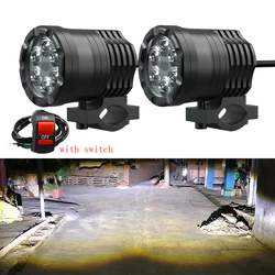 Motocicleta conduziu a luz moto projetor externo auxiliar farol spotlight lâmpada à prova dbulb água para caminhões atv suv drl led ponto