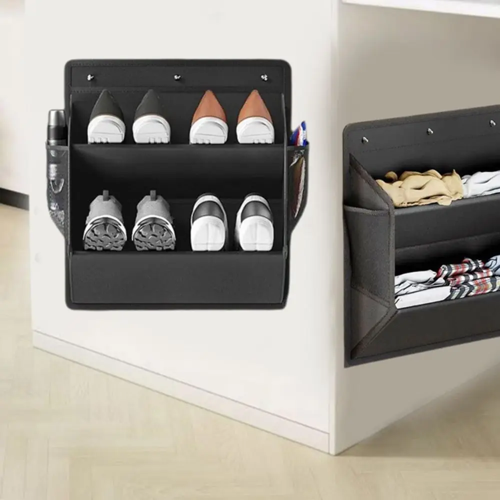 

Подвесная сумка для хранения обуви большой емкости, экономия места с большими глубокими карманами, дверная полка для обуви, устойчивая к царапинам полка для хранения обуви для дома