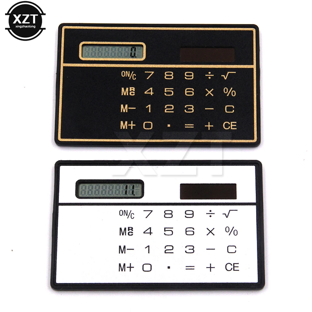 8 Digit Ultra Thin Solar Power Calculator with Touch Screen Credit Card Design Portable Mini Calculator for Business School