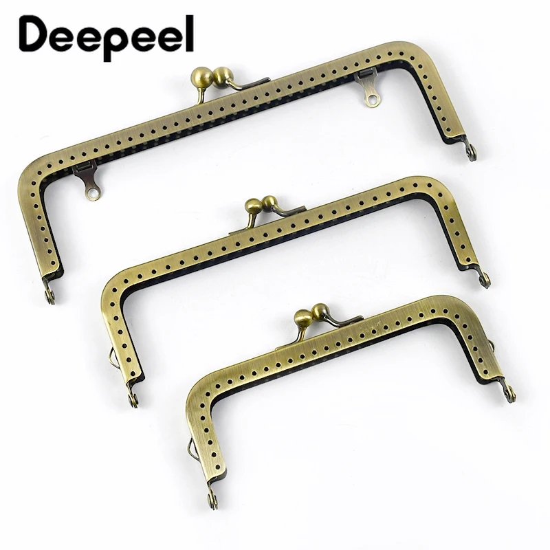 10Pcs 8.5-18.5cm Metal Square Bag Handles Purse Frame Bags Brackets for Women Handbag Handle Kiss Clasp Hardware Accessories