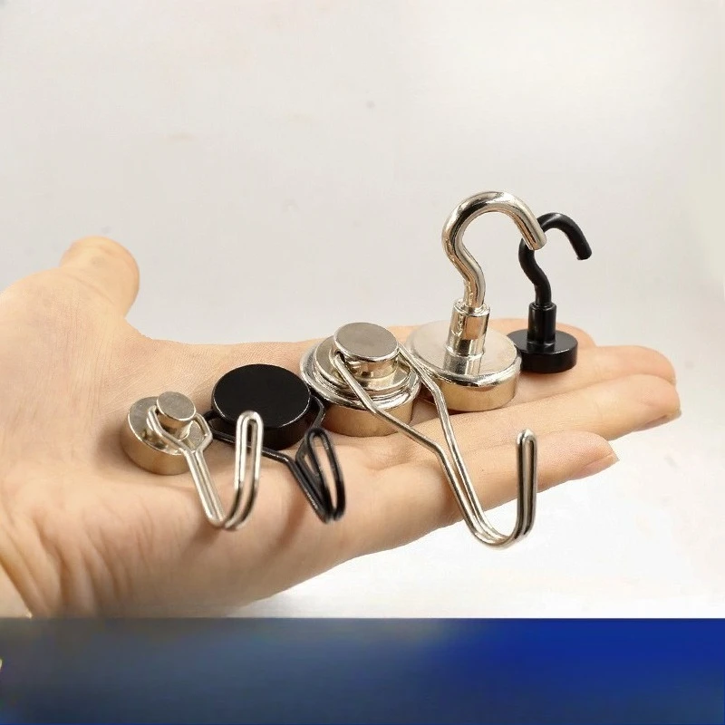 Magnetic Hook Kitchen Storage Magnet Super Magnetic Non-punching Metal Hook