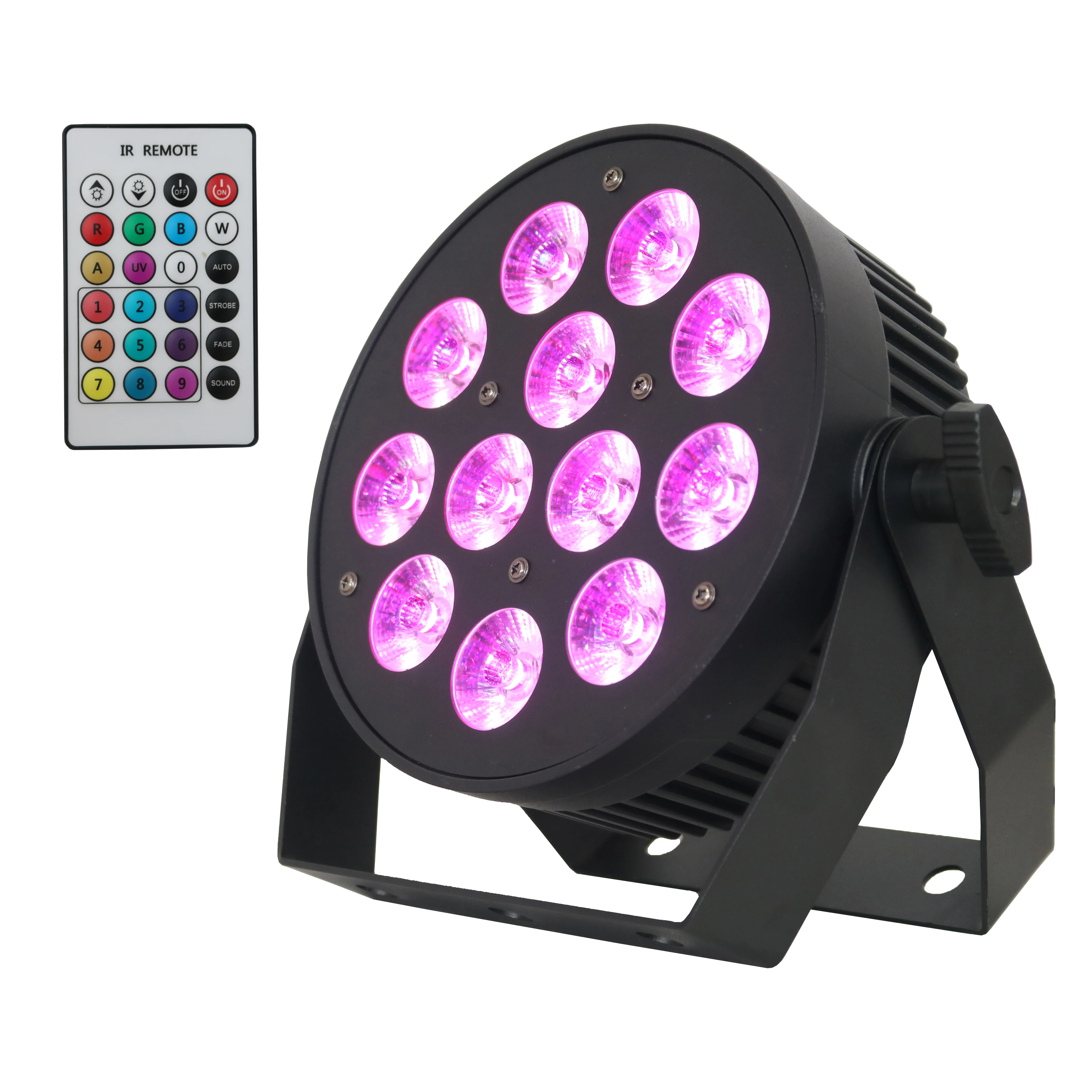 DMX512 Super bright LED light Beads Mini remote control 12X10W RGBW 4 inch 1 LED PAR dance table lamp