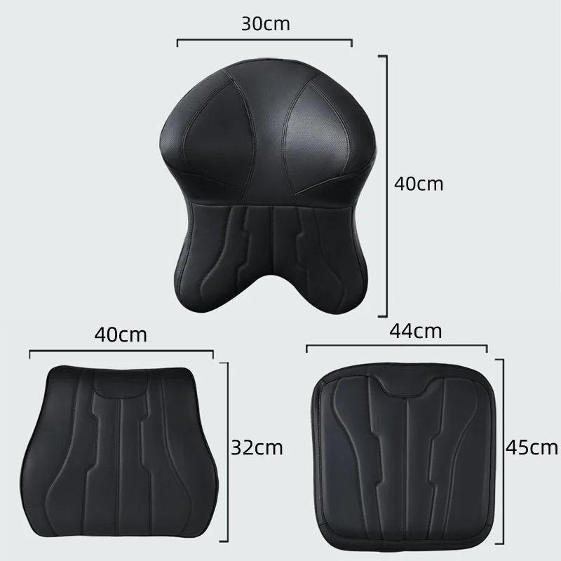 New Car Neck Pillow Lumbar Support Breathable Leather Seat Anti-slip Protective Cushion Business Luxury Car Interior Headrest