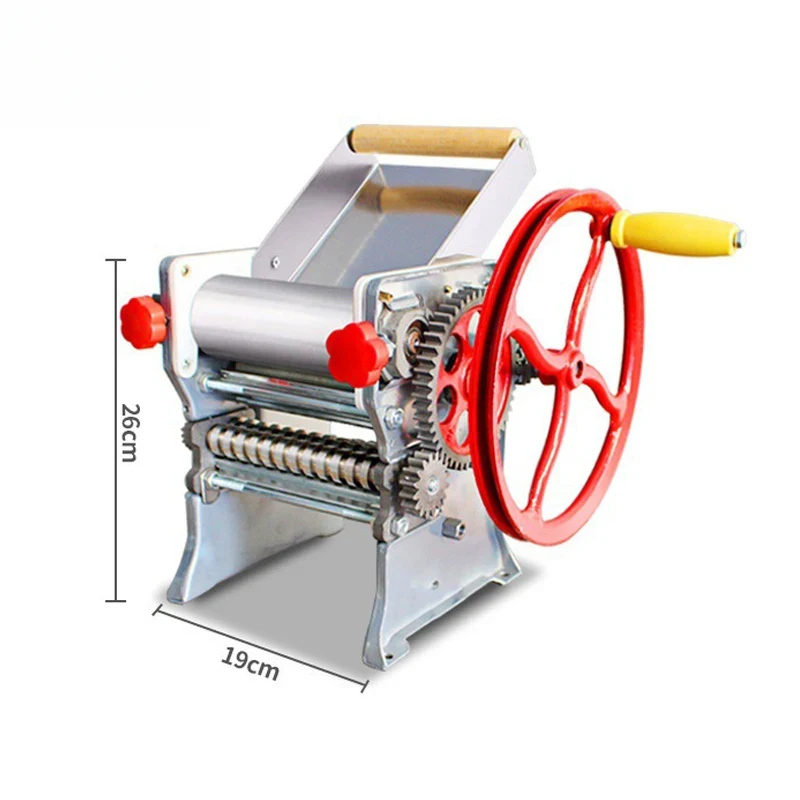 JIQI Manual Stainless Steel Noodle Pressing Machine Hand Crank Pasta Maker Dumpling Wonton Dough Rolling Hanger Spaghetti Cutter
