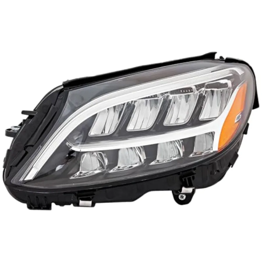 

Фара, совместимая с Mercedes-Benz C300 2019-2021, C43 AMG, C63 AMG, C63 AMG S, без адаптивной системы освещения, светодиодная, левая (сторона водителя), с крышкой