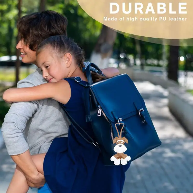 

Сумка для собаки, очаровательная милая собака, рюкзак, декор, кулон, искусственная кожа, милый щенок, брелок для ключей, рюкзак, сумка, кошелек, подвеска для женщин и девочек