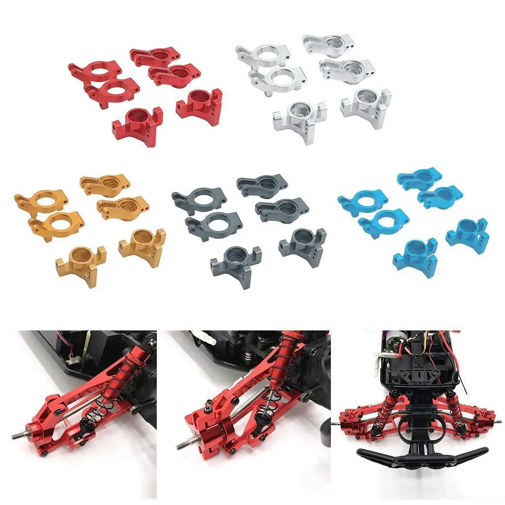 Steering Hub Carrier Rear Wheel Seat C Type Seat Upgrade Parts Fits WLtoys 12401 12402 12403 12404 12409 RC 1:12 Car Parts