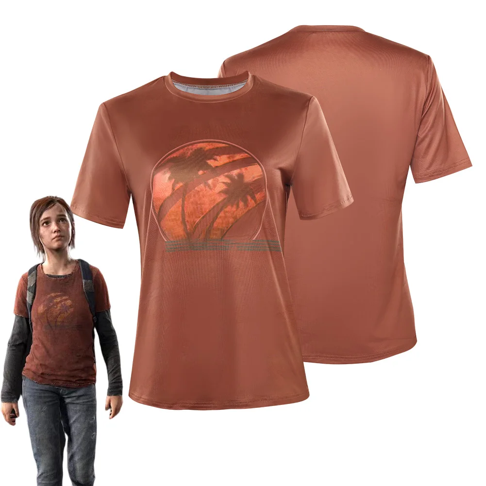 TV The Last Of Us Ellie Cosplay Shirt Women Costume Roleplay Fantasia Woman Halloween Carnival Cloth Disguise Role Play