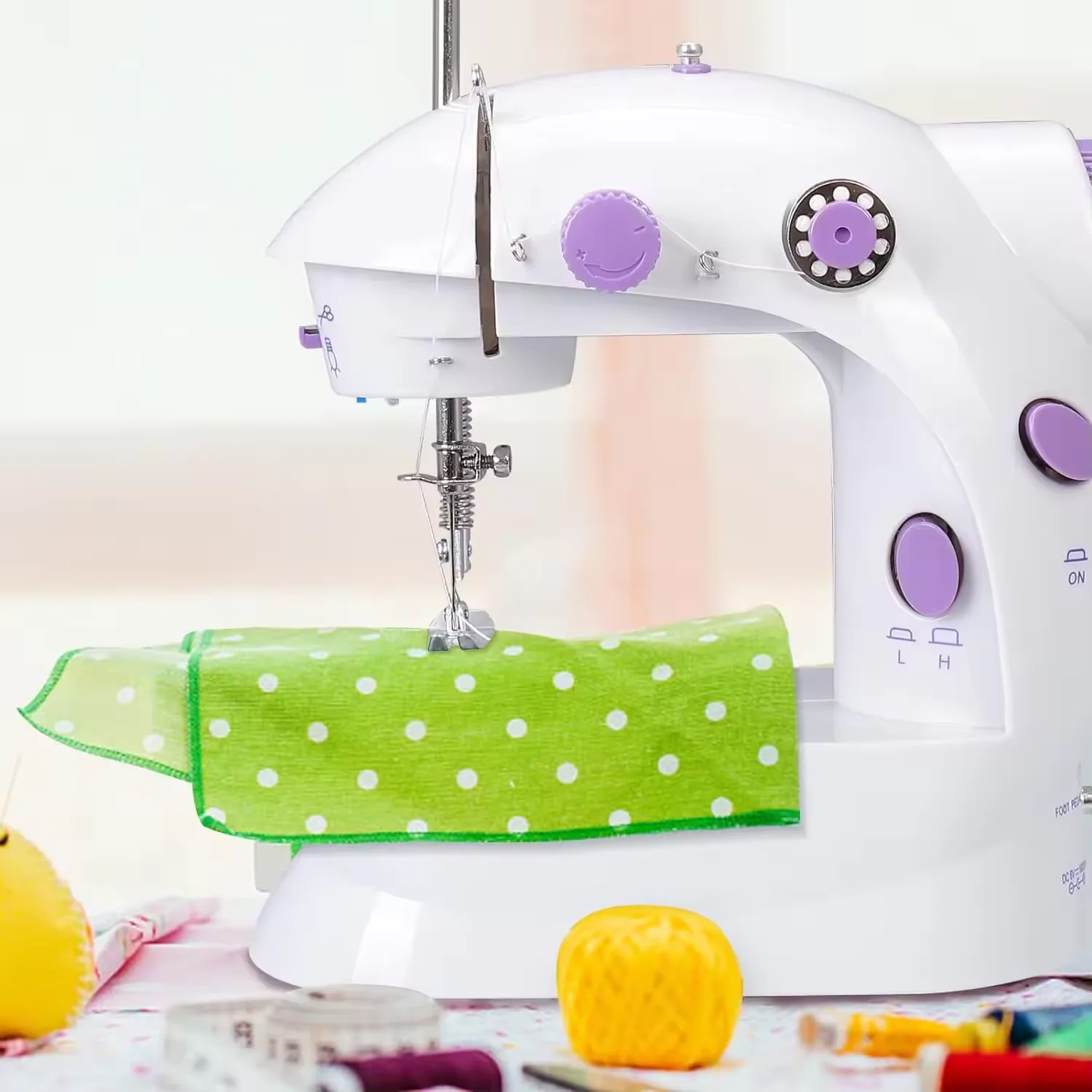 Household Sewing Machine Portable Electric Sewing Machines with Light and Speed Control for Beginner DIY Home Sewing Accessories image 4