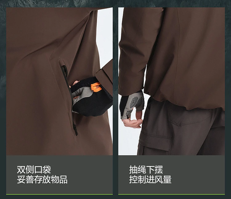 BOSIDENG 3‑In‑1 Outdoor Jacket 90 Goose Down 700+ Fill Power Detachable Liner Temperature Control Hooded Coat