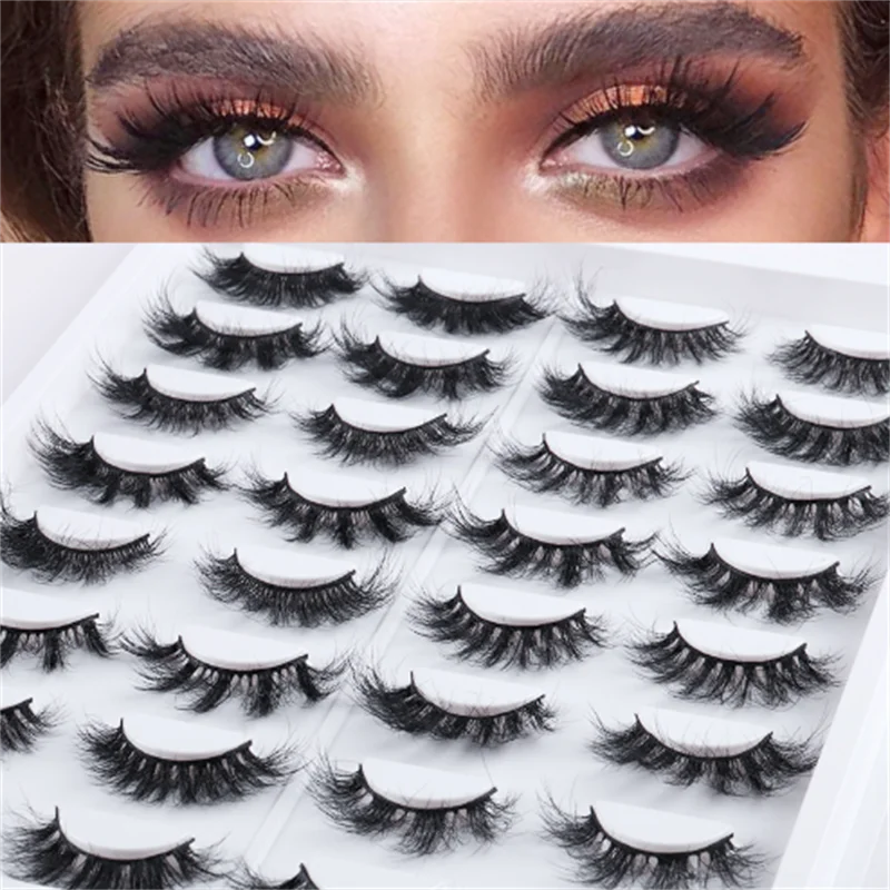 16 Pairs 8D Soft Comfortable Handmade Curly Mix Styles False Eyelashes Extension Long Lasting Natural Look Eyelash Extensions