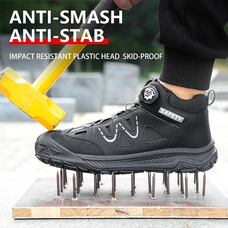 2026 Outdoor-Arbeitssicherheitsstiefel, durchtrittsichere, stoßfeste Stahlkappenschuhe, industrielle Schutzschuhe, Sicherheitsschuhe, Arbeitsschuhe – Detail 12