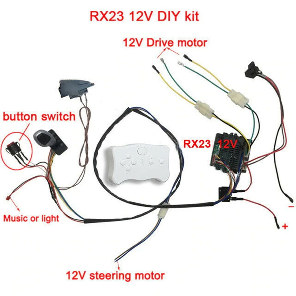 Electric Vehicle Wire Switch Kit Key button Switch JR 12V JR 6V RX23 RX37 RX37 2 RX74 24V Weelye DIY Durability